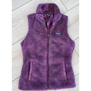 Patagonia Los Gatos Fleece Teddy Vest Purple Plum Women's XS